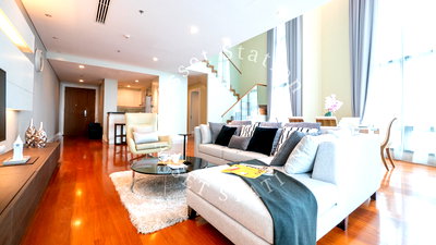 Condos for rent MRT Sukhumvit : 💎Luxury Duplex 3-bedroom apartment for rent @ Bright Sukhumvit 24, near BTS Phrom Phong🏢