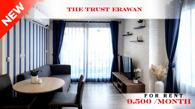 เช่าคอนโด โรงพยาบาลสำโรงการแพทย์ : 🍀🍀 Fully furnished💝 ให้เช่า📌 เดอะ ทรัสต์ เอราวัณ (Line:@rent2022)BTS เอรวัณ✨พร้อมเข้าอยู่🔖A11016