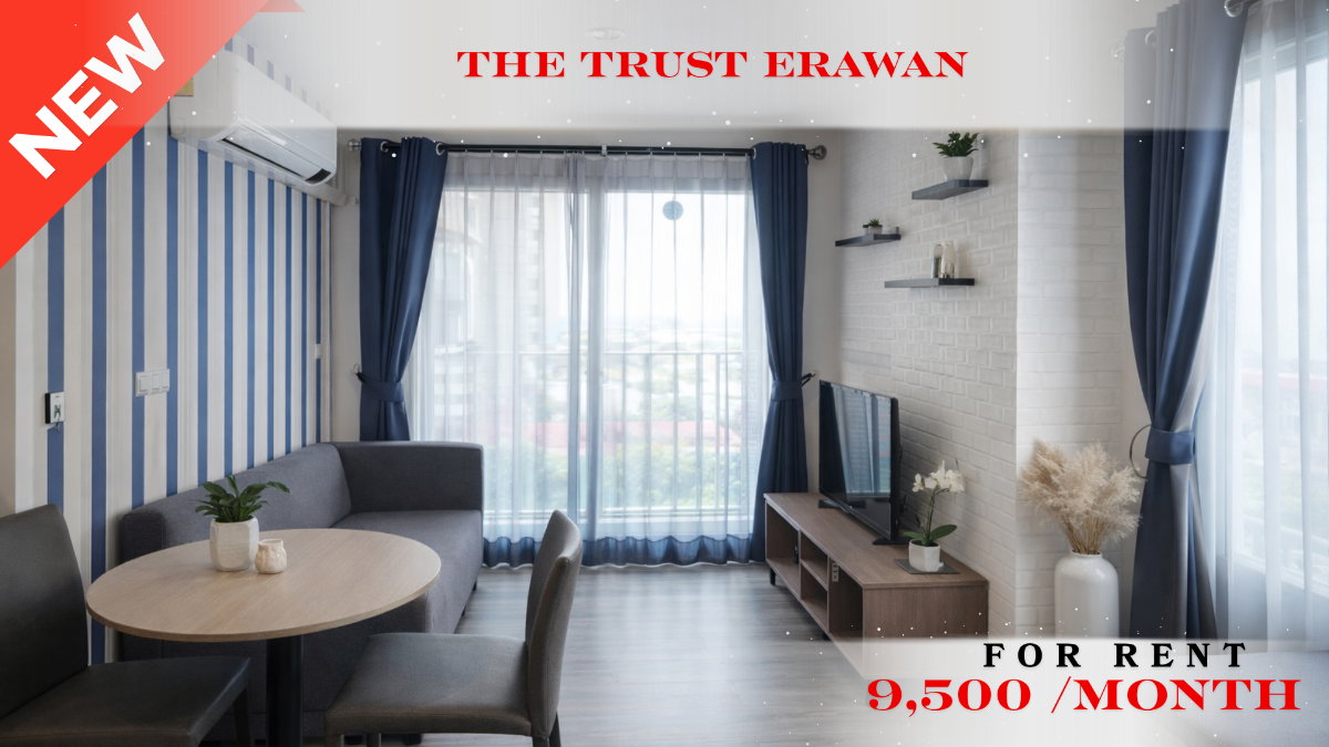 รูป 🍀🍀 Fully furnished💝 ให้เช่า📌 เดอะ ทรัสต์ เอราวัณ (Line:@rent2022)BTS เอรวัณ✨พร้อมเข้าอยู่🔖A11016 - รูปที่ 1/11