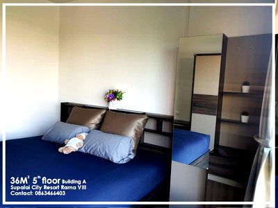 Condos for rent : Supalai City Resort Rama8 Urgent Rental, Good price, Ready to move in with full furnished