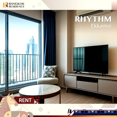 คอนโดให้เช่า :  เช่าคอนโด ⚡️ Rhythm Ekkamai Estate ใกล้ BTS เอกมัย ยูนิต 2 นอน 80ตรม 65k สวยเฟอร์ครบ 🌃 