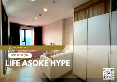 Condos for rent : For Rent 🔥 Life Asoke Hype 🔥 Fully furnished with appliances. Near Airport Link Makkasan.