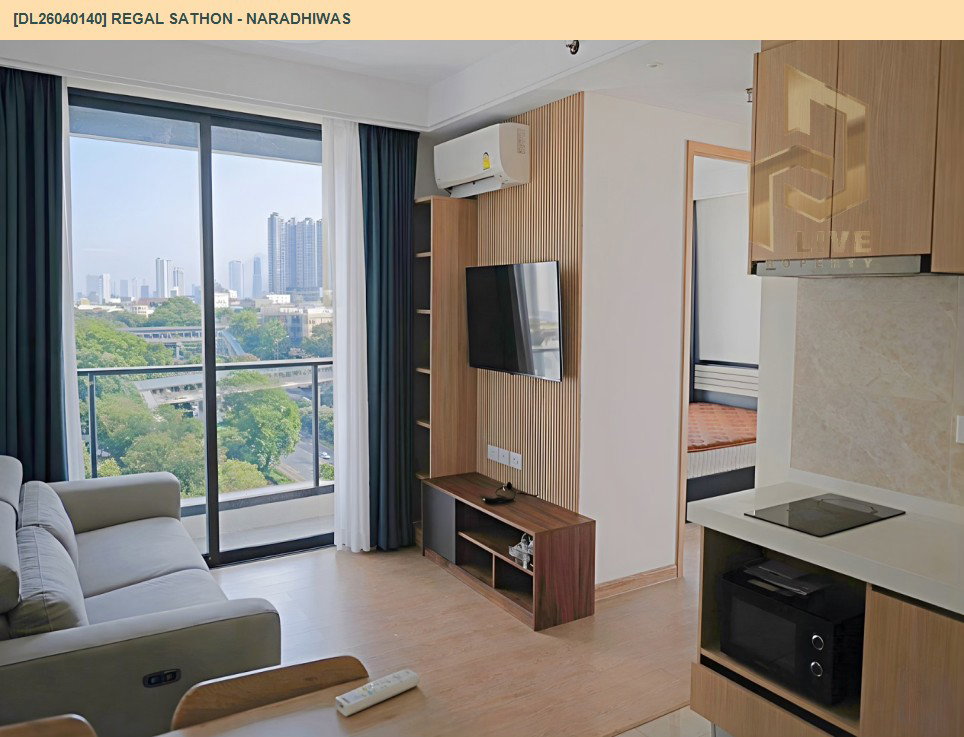 รูป DL26040140 ให้เช่าคอนโด รีเกิล สาทร - นราธิวาส (Regal Sathon - Naradhiwas) ใกล้ - พร้อมเข้าอยู่ โทรด่วน 0800343450 LineID @655ebbvc - รูปที่ 5/5