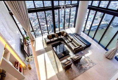 คอนโดให้เช่า : For rent 🏢Penthouse Duplex Ultra Luxury Condo 📍 Banyan Tree Residences Riverside Bangkok  📍 Rent Prices 700,000 / month.