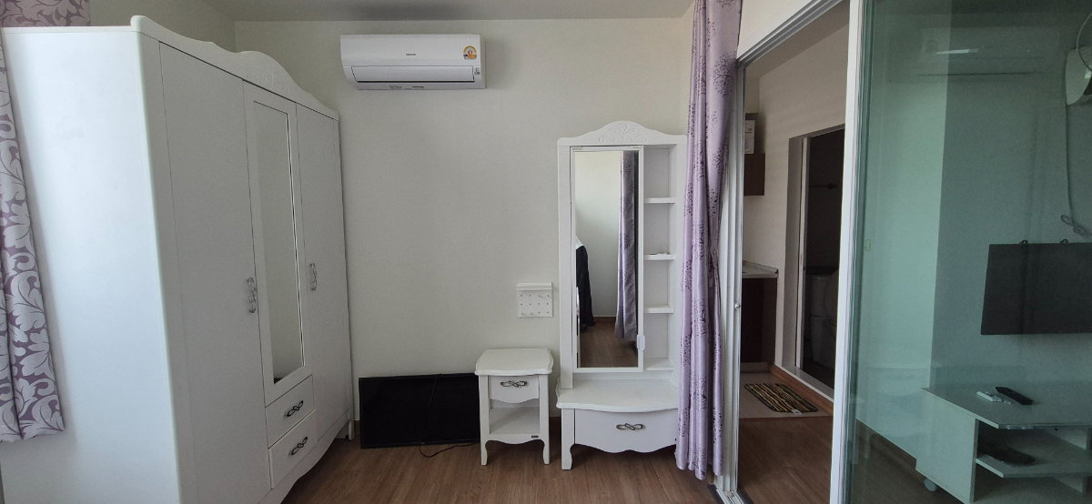 รูป ให้เช่าห้องแต่งพร้อม เฟอร์ครบ ห้องใหญ่ วิวดี ราคาถูก ใกล้ ARL และ MRT สถานีหัวหมาก - รูปที่ 8/12