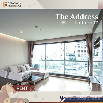  Condo for Rent 💚 The Address Sathorn 12 💚 2-br 75.66 sq.m. 36k , beautiful unit, fully furnished, near BTS Saint Louis 