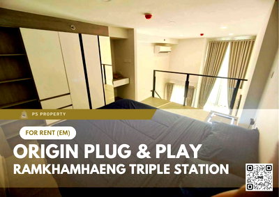 Condos for rent The Paseo Town Ramkhamhaeng  : For Rent ✨ Origin Plug & Play Ramkhamhaeng Triple Station ✨ Fully furnished with appliances.