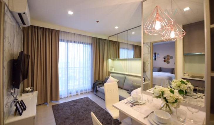 รูป 🎉 ให้เช่าคอนโด ริทึ่ม สุขุมวิท 36-38 อาคาร 1 ชั้น 19 1 ห้องนอน ขนาด 33.00 ตรม ใกล้ Rain Hill - รูปที่ 2/8