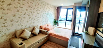 Condos for rent BTS Bearing : 🎉 For Rent Condo KNIGHTSBRIDGE COLLAGE SUKHUMVIT 107 Building 1, Floor 8,Studio, Room size 24.00 sqm