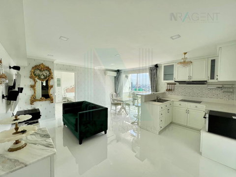 For rent condo BENJASRI VIBHAVADI Building 1, Floor 19,2 bed room, Room size 76 sqm