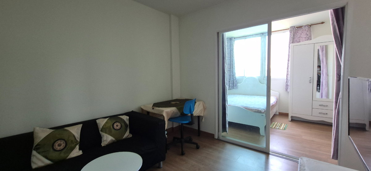 รูป ให้เช่าห้องแต่งพร้อม เฟอร์ครบ ห้องใหญ่ วิวดี ราคาถูก ใกล้ ARL และ MRT สถานีหัวหมาก - รูปที่ 2/12