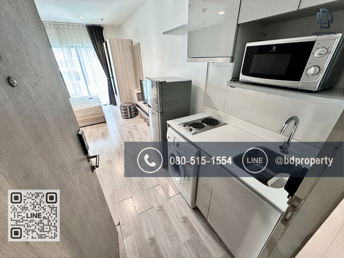 รูป Bestdeal ให้เช่า Studio 22ตรม.ราคา 13,000/เดือนเท่านั้น เฟอร์นิเจอร์และเครื่องใช้ไฟฟ้าครบ “IDEO MOBI RAMA 9” ใกล้MRT และ เซ็นทรัลพระราม 9 เพียง 80 ม. - รูปที่ 8/11
