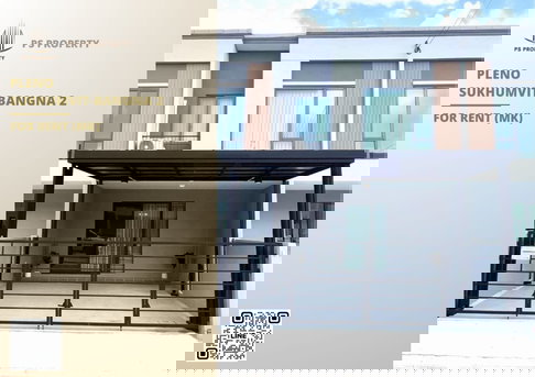 ทาวน์เฮ้าส์ให้เช่า ✨ Pleno Sukhumvit-Bangna 2 ✨ 3 ห้องนอน 2 ห้องน้ำ เฟอร์นิเจอร์ และ เครื่องใช้ไฟฟ้าครบ 