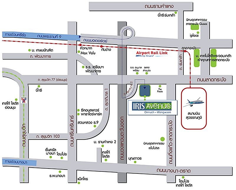 รูป Call : 086-662-8262 ให้เช่า คอนโด ไอริส แอเวนิว อ่อนนุช-วงแหวน ใกล้ Airport Link ลาดกระบัง 28 ตารางเมตร แบบสตูดิโอ ตกแต่งครบตามรูป - รูปที่ 9/10