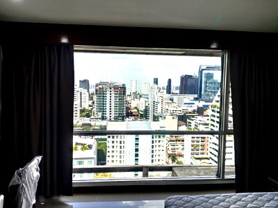Condos for rent : 🎉 For Rent Condo SUKHUMVIT SUITE Building 1, Floor 18,Studio, Room size 28 sqm
