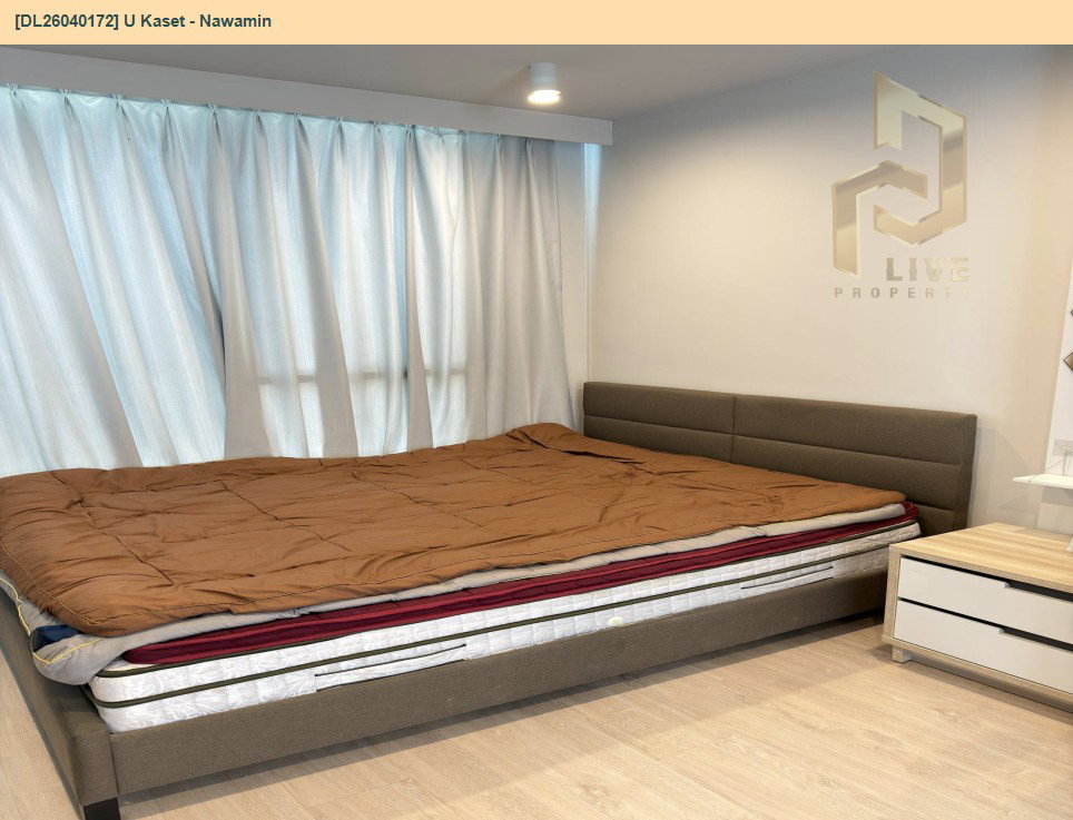 รูป DL26040172 ให้เช่าคอนโด ยู เกษตร - นวมินทร์ (U Kaset - Nawamin) ใกล้ BTS บางบัว พร้อมเข้าอยู่ โทรด่วน 0656259498 LineID @257sxzzu - รูปที่ 4/6