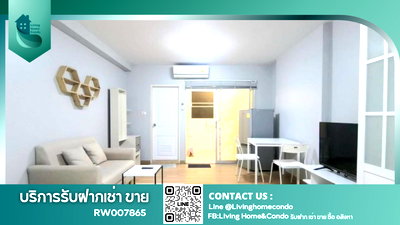 เช่าคอนโด MRT ห้วยขวาง : ปล่อยเช่าคอนโด Cityhome รัชดา เฟอร์นิเจอร์และเครื่องใช้ไฟฟ้าครบ ตกแต่งพร้อมเข้าอยู่ เดินทางสะดวก ใกล้ MRTศูนย์วัฒนธรรม-RW007865