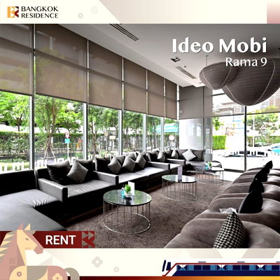 Condos for rent :  Condo for Rent 💎 Ideo Mobi Rama 9 near MRT Rama 9 2BR 60sqm 28K 💫 Beautiful High-Floor Unit, Great Price 