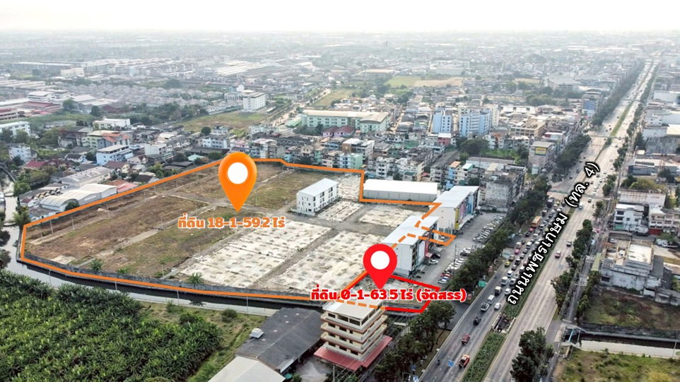 รูป ขายที่ดิน 18-3-22.7 ไร่ ติด ถ.เพชรษเกษม เขตหนองแขม กรุงเทพฯ "ผังเมืองสีแดง ถมแล้วทั้งแปลง" - รูปที่ 2/7
