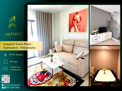 บ้านเดี่ยวให้เช่า : KL04911 - Lumpini Town Place Sukhumvit - Srinakarin 