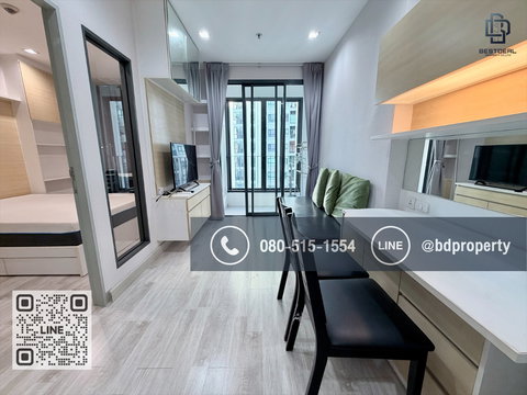 Bestdeal ให้เช่า 1 ห้องนอน 31ตรม.ราคา 16,000/เดือนเท่านั้น เฟอร์นิเจอร์และเครื่องใช้ไฟฟ้าครบ“IDEO MOBI RAMA 9” ใกล้MRT และ เซ็นทรัลพระราม 9