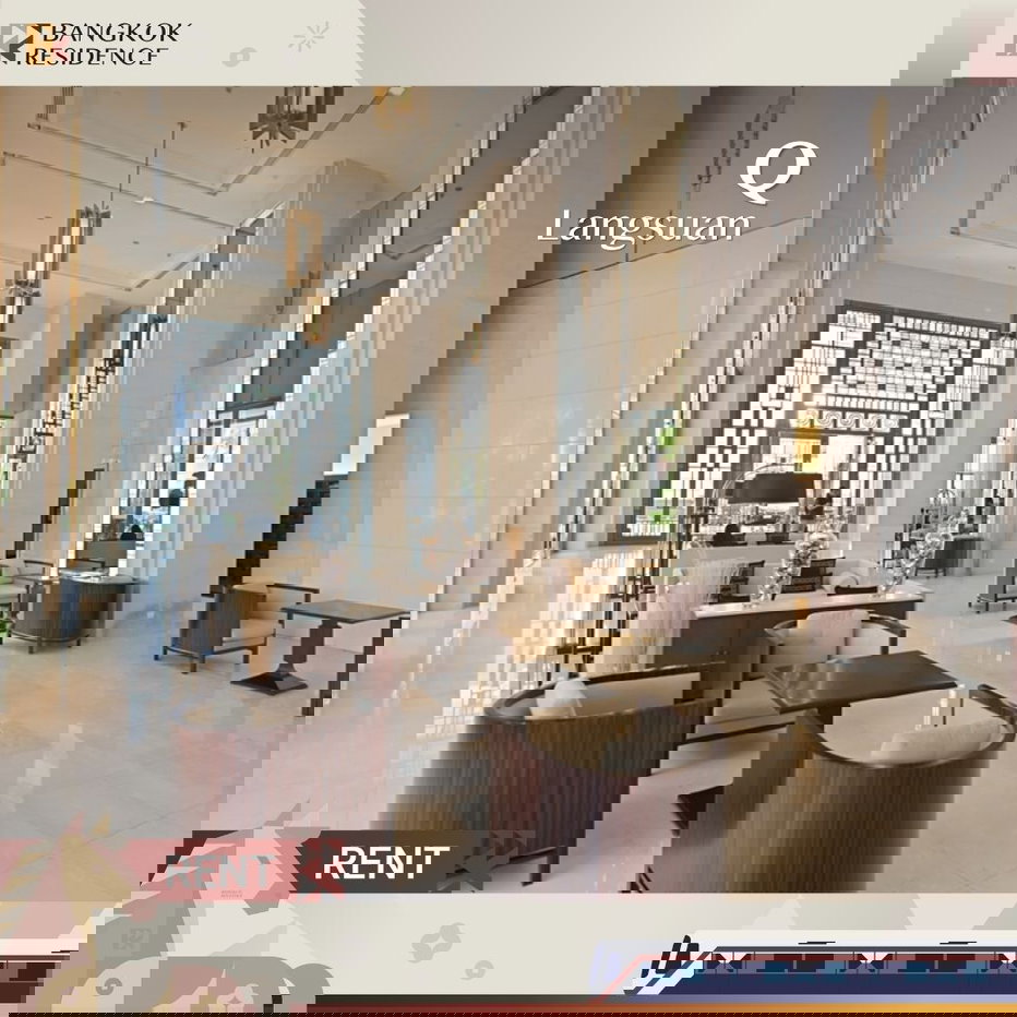 รูป   Condo For Rent 🌃 Q Langsuan, 2-Br 85 sqm 65k, Stunning Unit 💖 ใกล้ BTS ชิดลม  - รูปที่ 1/5