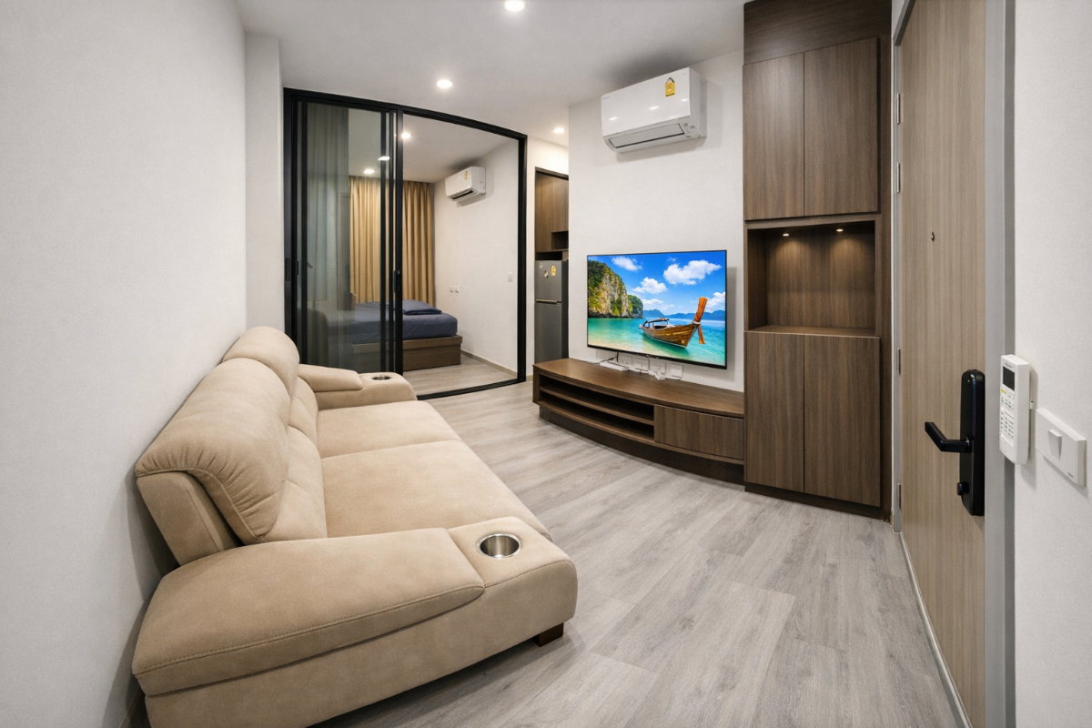 รูป ให้เช่า The Origin ลาดพร้าว–บางกะปิ (25.5 ตร.ม.) เฟอร์ครบ พร้อมเข้าอยู่ - รูปที่ 1/6