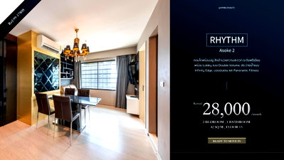 Condos for rent : For rent Rhythm Asoke2  Ready to move in