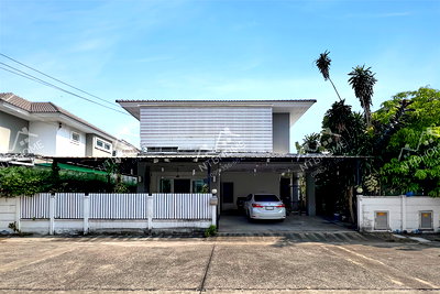 ขายบ้านเดี่ยว : คุณาลัยพราว บ้านกล้วย-ไทรน้อย ต่อเติมครบ ใกล้รถไฟฟ้าสายม่วง