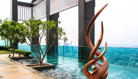 รูป 🔥ให้เช่า🔥✨ริทึ่ม สาทร✨ดื่มด่ำวิวโค้งน้ำเจ้าพระยาที่สวยที่สุดจากระเบียงห้องคุณ จังหวะชีวิตที่ลงตัวที่สุด💙🧡PS-32563895💚Line ID @propsync - รูปที่ 2/3