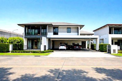 เช่าบ้านเดี่ยว วิทยาลัยพยาบาลทหารอากาศ : ใกล้ตลาดออเงิน 1 กม. 72 ตร.วา. 288 ตร.ม. บิ๊กซี ฟู้ดเพลส สุขาภิบาล5 500ม. บ้านเดี่ยว 2 ชั้นฟังก์ชันครบ 4 นอน 5 น้ำ