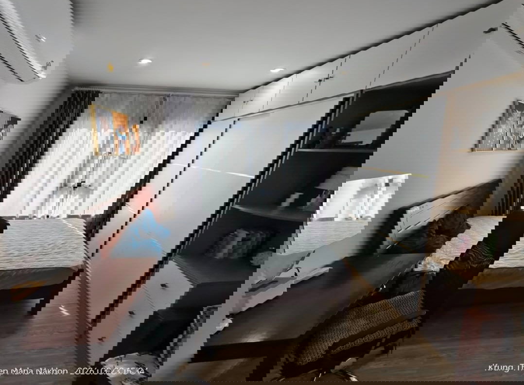 รูป ให้เช่าห้องแต่งพร้อม เฟอร์ครบ ห้องใหญ่ วิวดี ราคาถูก ใกล้ ARL และ MRT สถานีหัวหมาก - รูปที่ 5/15