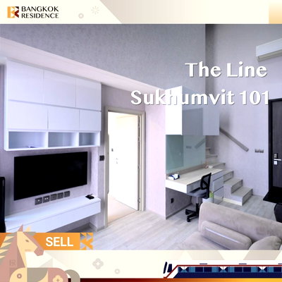 ขายคอนโด : Duplex  1 bed,The ultimate river view The Line Sukhumvit 101 near BTS Punnawithi