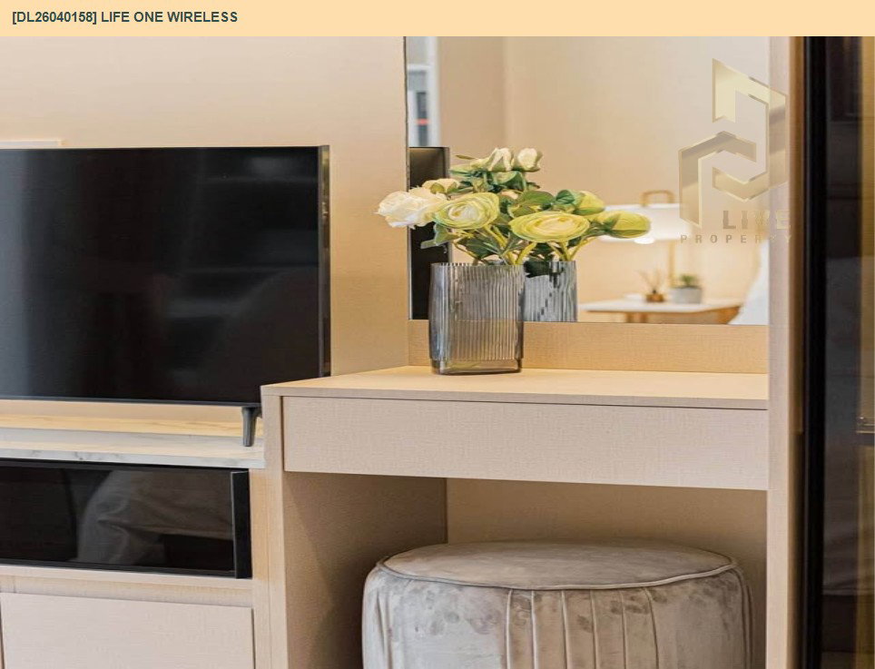 รูป DL26040158 ให้เช่าคอนโด ไลฟ์ วัน ไวร์เลส (Life One Wireless) ใกล้ BTS เพลินจิต พร้อมเข้าอยู่ โทรด่วน 0656259498 LineID @257sxzzu - รูปที่ 3/8