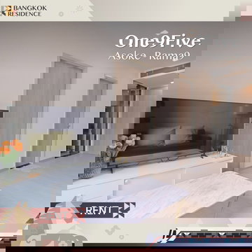  เช่าคอนโด 💛 One9Five Asoke-Rama9 ใกล้ MRT พระราม 9 🔥 1 นอน 42ตรม 29K ห้องสวยมาก ราคาดี 