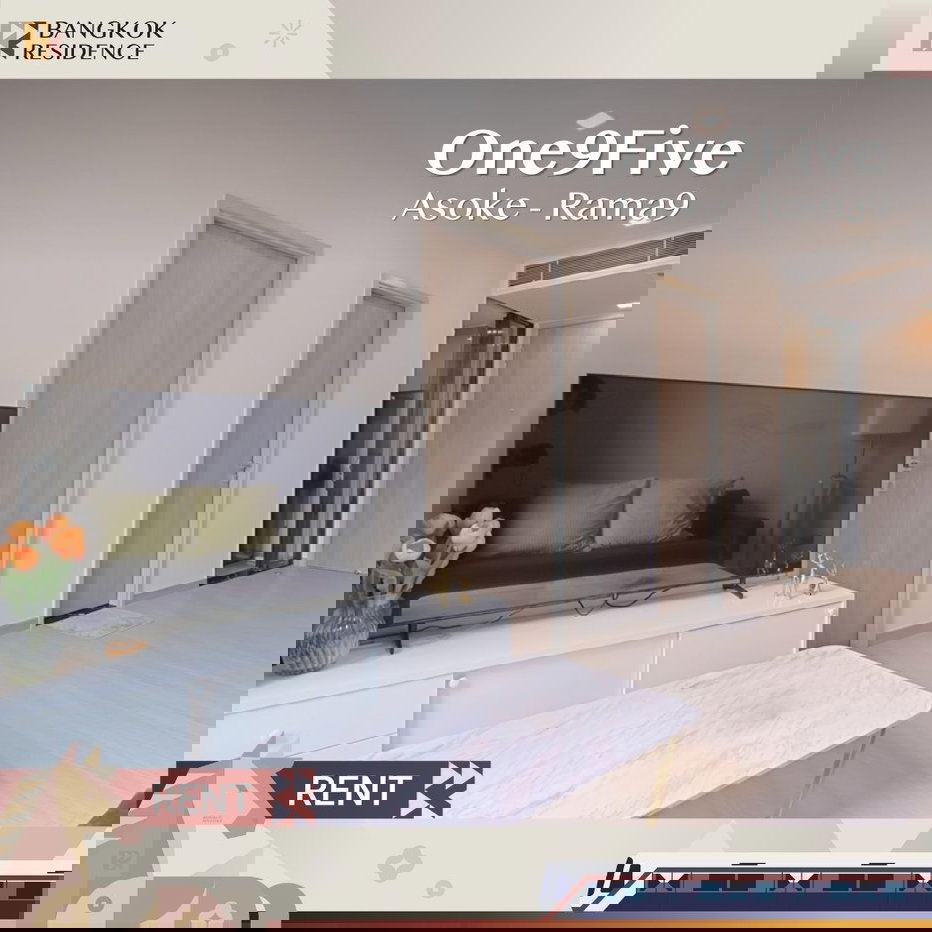 รูป  เช่าคอนโด 💛 One9Five Asoke-Rama9 ใกล้ MRT พระราม 9 🔥 1 นอน 42ตรม 29K ห้องสวยมาก ราคาดี  - รูปที่ 1/10
