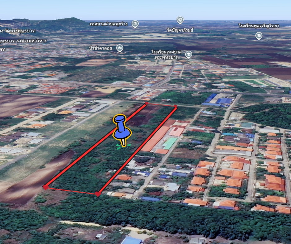 รูป ขายที่ดินเปล่า ผังเมืองสีส้ม สาธารณูปโภคครบ ซอยเขาเงิน ต.ธารเกษม อ.พระพุทธบาท จ.สระบุรี 21 ไร่ - รูปที่ 3/3