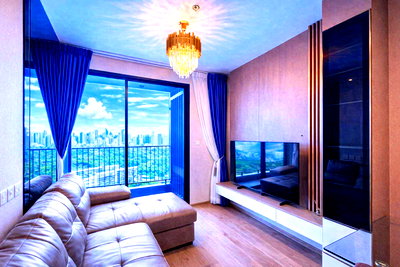 คอนโดให้เช่า : ให้เช่าคอนโด เดอะ คราวน์ เรสซิเดนซ์ (45 ตร.ม.) 1 ห้องนอน 1 ห้องน้ำ วิวสวนเบญจกิติ 