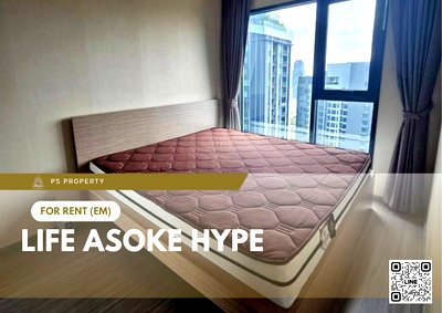 Condos for rent Terminal 21 Asok : For rent 📍 Life Asoke Hype 📍 Fully furnished with appliances. Near Airport Link Makkasan.