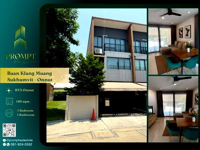เช่าบ้านเดี่ยว ม.นานาชาติแสตมฟอร์ด : AB05989 - Baan Klang Muang Sukhumvit - Onnut : BTS Onnut
