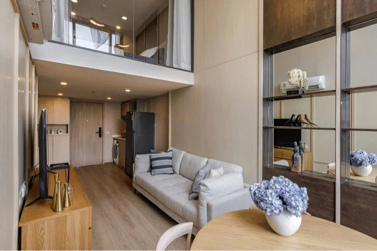 รูป ให้เช่า ไลฟ์ พระราม 4-อโศก แบบ Duplex 2นอน 1น้ำ วิวคุ้งบางกระเจ้า - รูปที่ 4/14