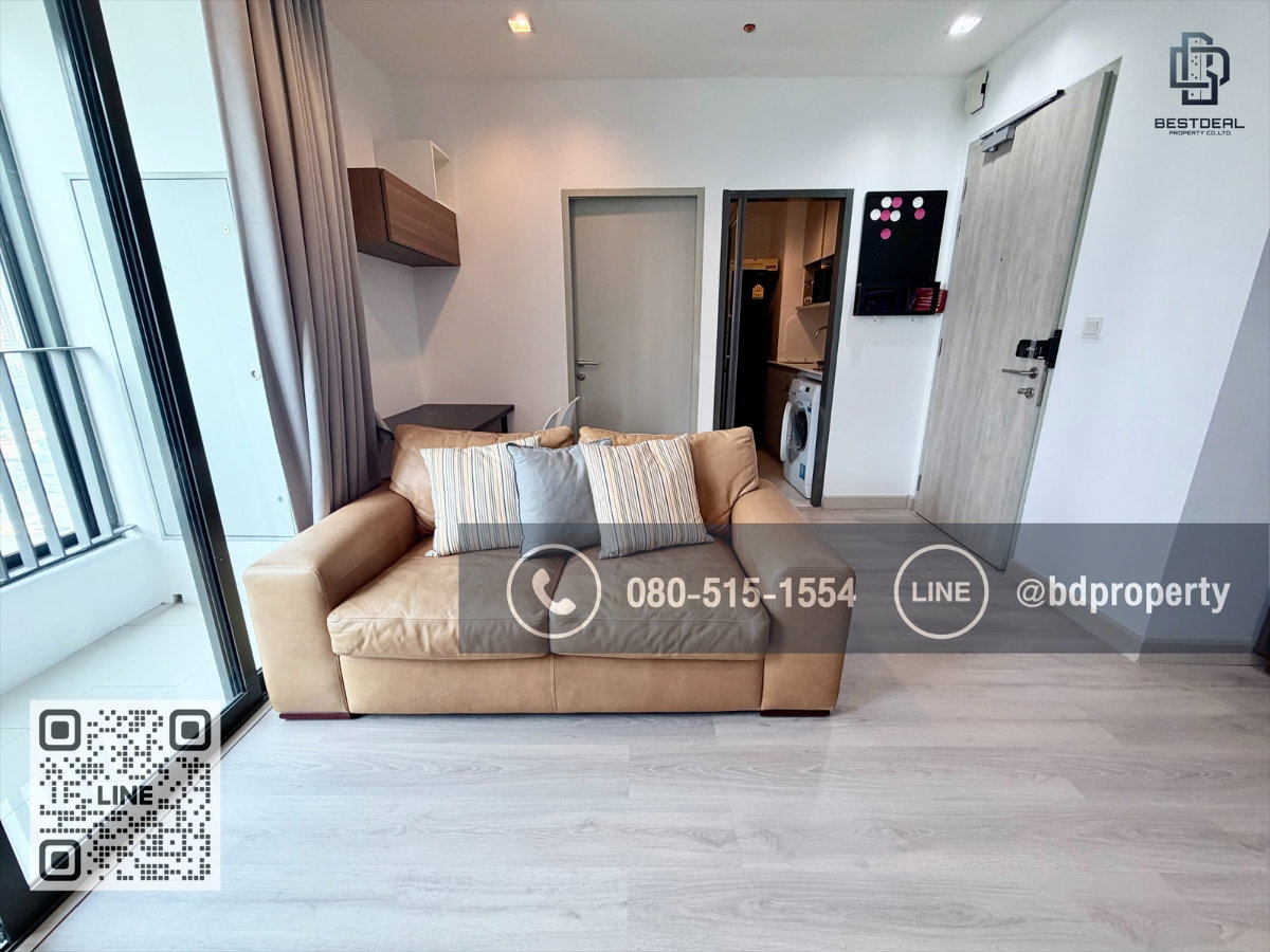 รูป Bestdeal ให้เช่าด่วน!!!ราคา 22,000/เดือน 2 ห้องนอน 45 sqm. เฟอร์นิเจอร์และเครื่องใช้ไฟฟ้าครบพร้อมเข้าอยู่ ใกล้MRT และ เซ็นทรัลพระราม 9 เพียง 80 ม. - รูปที่ 4/16