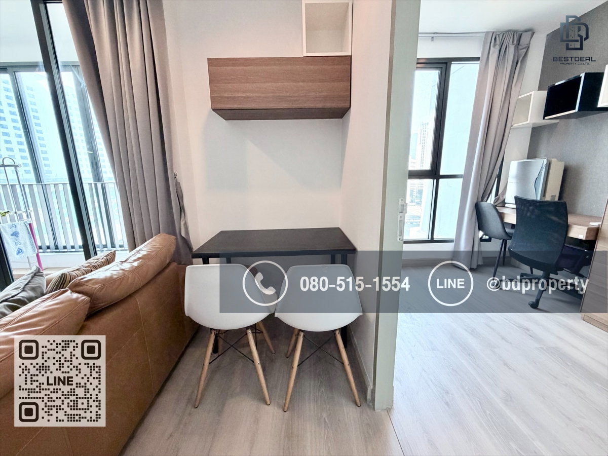 รูป Bestdeal ให้เช่าด่วน!!!ราคา 22,000/เดือน 2 ห้องนอน 45 sqm. เฟอร์นิเจอร์และเครื่องใช้ไฟฟ้าครบพร้อมเข้าอยู่ ใกล้MRT และ เซ็นทรัลพระราม 9 เพียง 80 ม. - รูปที่ 9/16