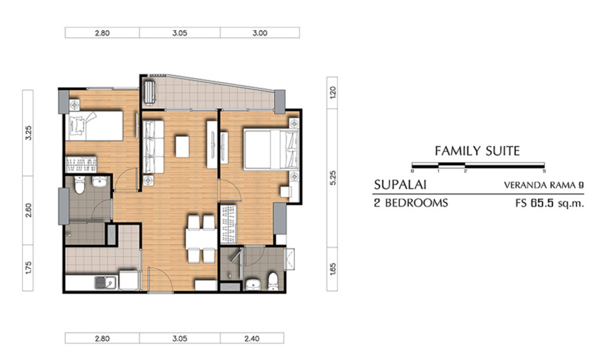 รูป [Owner Post] ให้เช่า Supalai Veranda Rama 9 | ห้องมุม รีโนเวทใหม่ 2 นอน 65.5 ตรม. วิวเมือง ชั้น 16 - รูปที่ 14/21