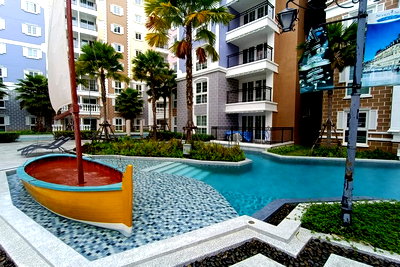 คอนโด ไทวัสดุ พัทยาใต้ : ขายด่วน Seven Sea Cote De Azur คอนโดสไตล์สวนน้ำ ใกล้หาดจอมเทียน 1ห้องนอน 1ห้องน้ำ ชื่อต่างชาติ