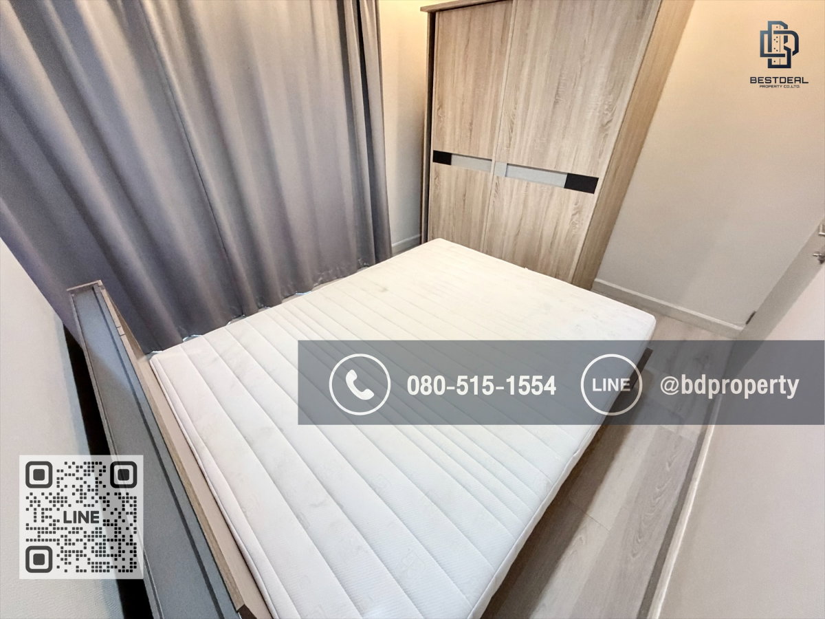 รูป Bestdeal ให้เช่าด่วน!!!ราคา 22,000/เดือน 2 ห้องนอน 45 sqm. เฟอร์นิเจอร์และเครื่องใช้ไฟฟ้าครบพร้อมเข้าอยู่ ใกล้MRT และ เซ็นทรัลพระราม 9 เพียง 80 ม. - รูปที่ 11/16