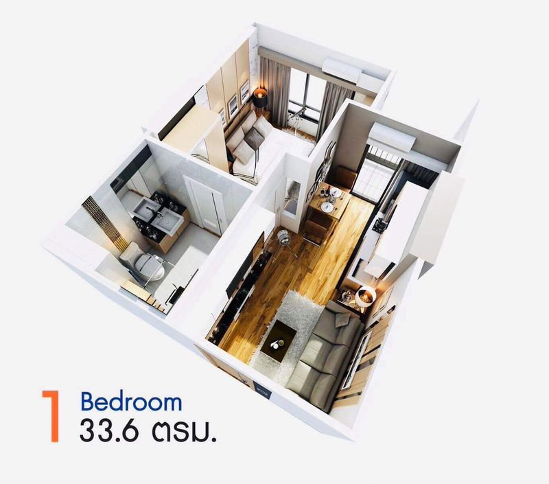 picture Condo Plus Sriracha for rent. Pleasant atmosphere, beautiful rooms, move in Ready - 7/8