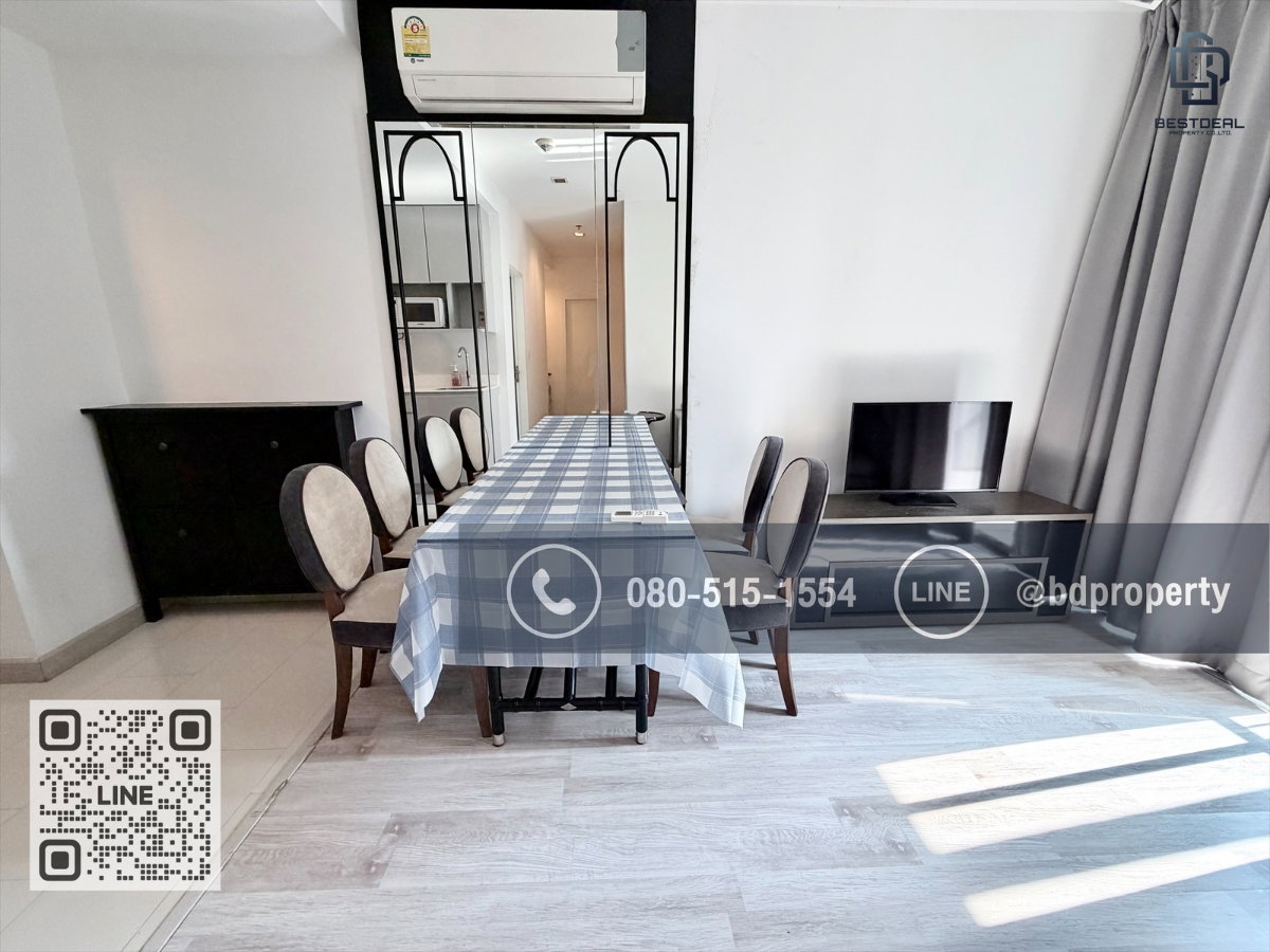รูป Bestdeal ให้เช่าด่วน!!!ราคา 25,000/เดือนเท่านั้น 2 ห้องนอน 55 sqm. เฟอร์นิเจอร์และเครื่องใช้ไฟฟ้าครบพร้อมเข้าอยู่ ใกล้MRT และ เซ็นทรัลพระราม 9 - รูปที่ 2/18