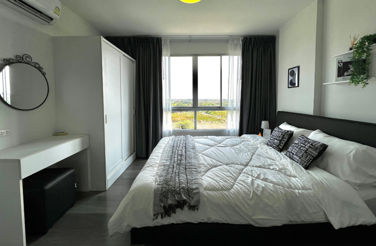 รูป 🌈𝐒𝐏𝐄𝐂𝐈𝐀𝐋 𝐃𝐈𝐒𝐂𝐎𝐔𝐍𝐓✨ให้เช่าดี คอนโด แคมปัส รีสอร์ท บางนา [เฟอร์นิเจอร์ใหม่ + มีเครื่องซักผ้า] ID LINE: atccity 💻 - รูปที่ 3/7