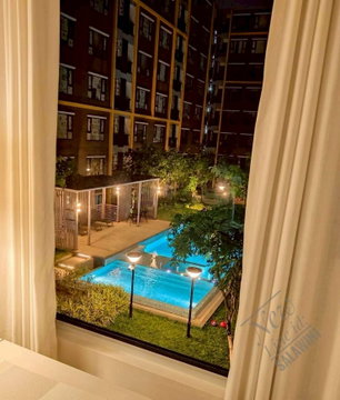 H1 condo อ่อนนุช-ลาดกระบัง 2 ห้องนอน ชั้น3 วิวสระว่ายน้ำ
